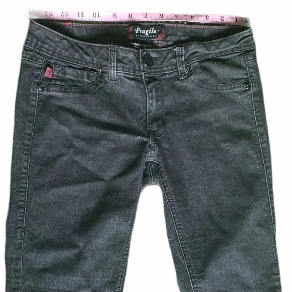 FRAGILE BLUEJEANS CROPPED BLACK - 5